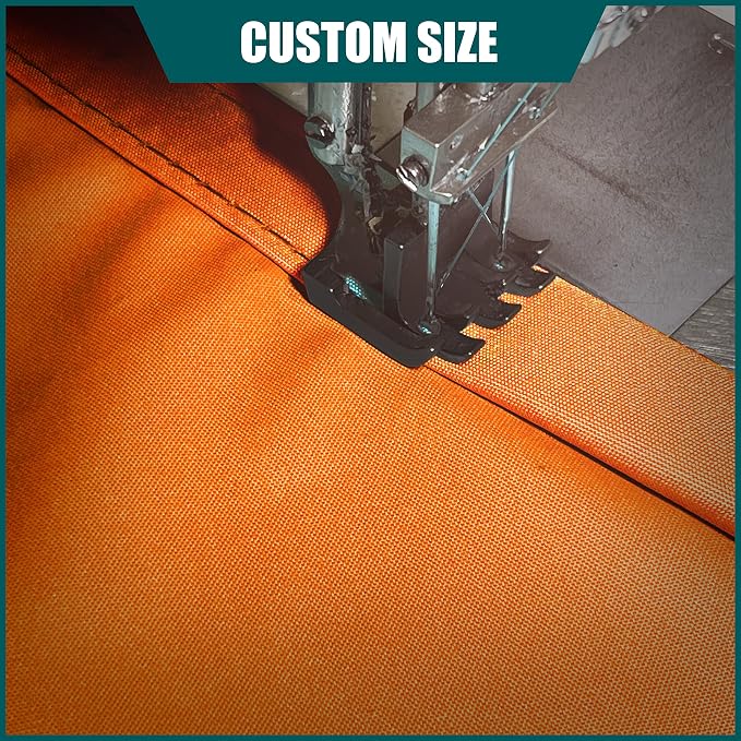Royal Shade 12' x 22' x 25.1' Orange Triangle Waterproof Sun Shade Sail Order - Image 5