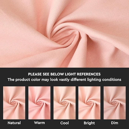 Encasa XO Table Runner 13"x59" Long | Cotton Canvas Fabric | Powder Pink Solid Color | Machine Washable & Durable