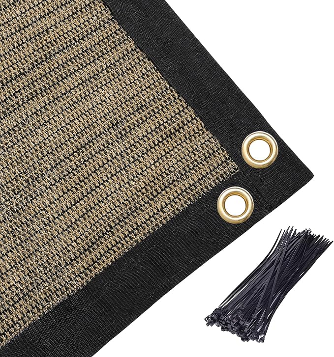 Amagenix 90% Shade Fabric 4'X 22' Mocha Sun Shade Cloth - Image 6