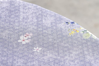 Maison d' Hermine Table Cloth Round Table 100% Cotton 69 Inches Tablecloth Reusable for Dining Room, Farmhouse, Home, Party, Festive & Wedding Spring Summer - Sweet Rose Lavender - Country Garden