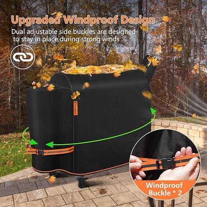 [Upgraded 1000D Heavy Duty Fabric]Grill Cover for Traeger Pro 34/780 Series, Waterproof Wood Pellet Smoker Cover, Tear & Fade Resistant with Buckle,Zipper, for Treager Pro 34/780/Texas 34, Z Grills700