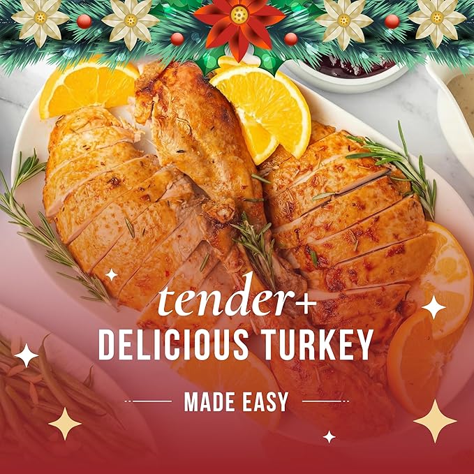 San Francisco Salt Company Organic Turkey Brine Kit – 13 oz Garlic & Rosemary Blend with BPA-Free Brine Bag – Certified Organic & Kosher Seasoning for Whole, Smoked, Oven-Roasted, or
