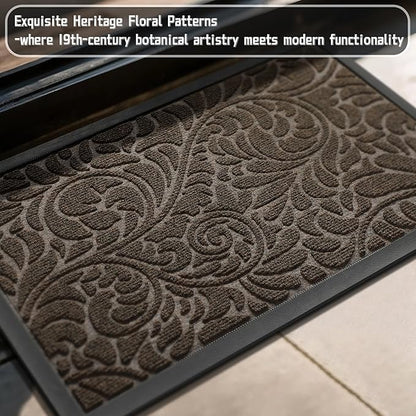 Yimobra Large Door Mat Outside Entrance 47x24, Waterproof Sturdy Outdoor Mats for Front Door, Heavy Duty Non-Slip Doormat for Garage Patio Entryway Indoor, Easy Clean, Brown