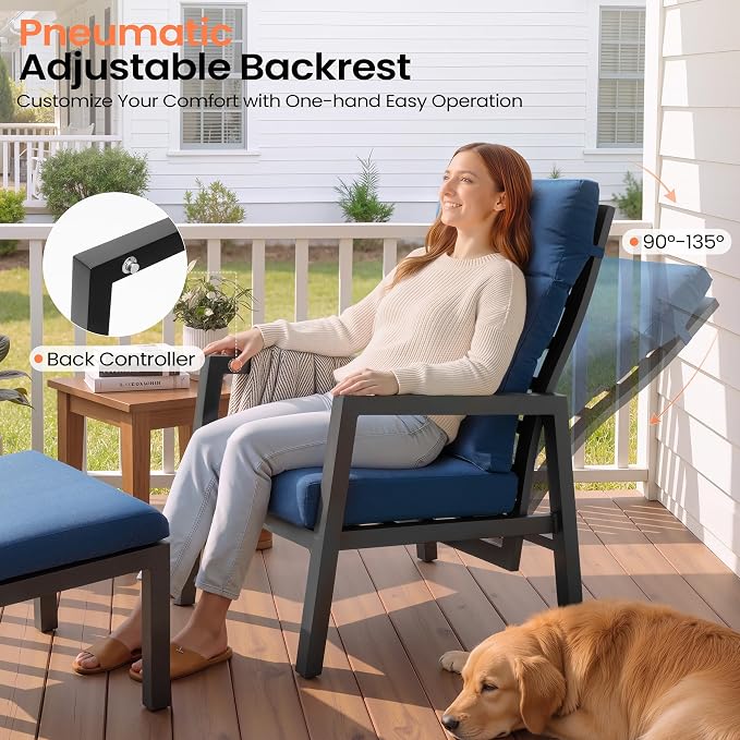 Pellebant Aluminum Outdoor Recliner Chair - Image 3
