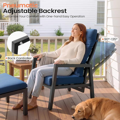 Pellebant Aluminum Outdoor Recliner Chair - Image 3