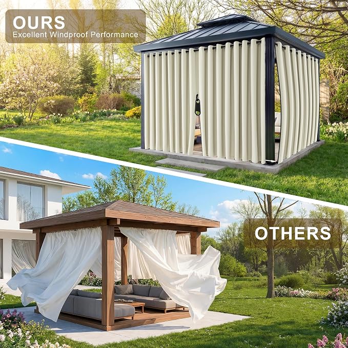 RYB HOME Fade-Resistant Extra Wide Outdoor Curtains - Image 5
