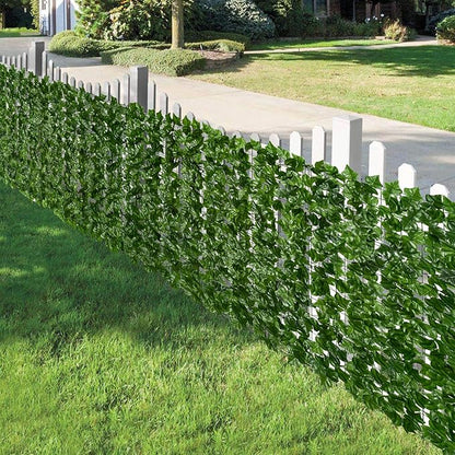 DearHouse Artificial Ivy Privacy Fence - 197x39.4in Artificial Hedges Fence and Faux Ivy Vine Leaf Decoration for Outdoor Indoor Garden Decor