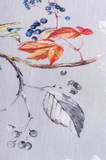 Maison d' Hermine Table Cloth Rectangle Table 100% Cotton 60 x 108 Inches Fall Tablecloth Reusable Everyday Use for Thanksgiving Christmas Decorations Dining Farmhouse Party (Equinoxe - Grey)