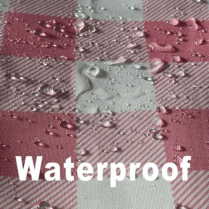 Waterproof Plaid Tablecloth Fabric - Oblong 52x70 Inch Classic Buffalo Tartan Table Cloth for Indoor/Outdoor Use - Washable Table Cover for Dinner, BBQs, and Parties