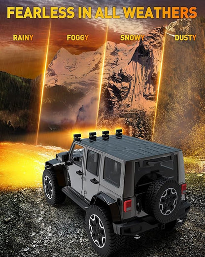 NAOEVO 7 Inch Amber LED Light Bar, 240W 24,000LM Offroad Fog/Driving Lights LED Pods with 2 Leads Wiring Harness Kit, Spot & Flood Work for Truck Boat UTV ATV, 2-Pack (Amber)