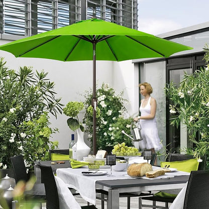 9' Outdoor Patio Umbrella, Outdoor Table Umbrella, Yard Umbrella, Market - Image 6