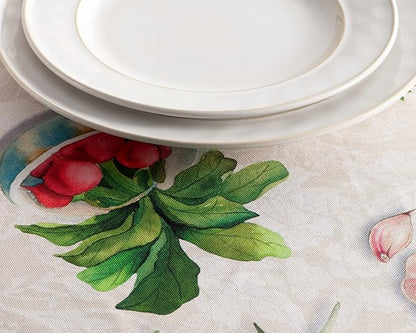 Maison d' Hermine Table Cloth Rectangle Table 100% Cotton 70 x 90 Inches Tablecloth Reusable Decorative Everyday Use for Dining Room, Farmhouse, Home, Party, Festive & Wedding Spring Summer - Gourmand