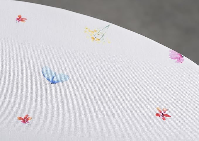 Maison d' Hermine Table Cloth Round Table 100% Cotton 69 Inches Tablecloth Reusable Decorative for Dining Room, Farmhouse, Home, Party, Festive & Wedding Spring Summer - Flower in The Field