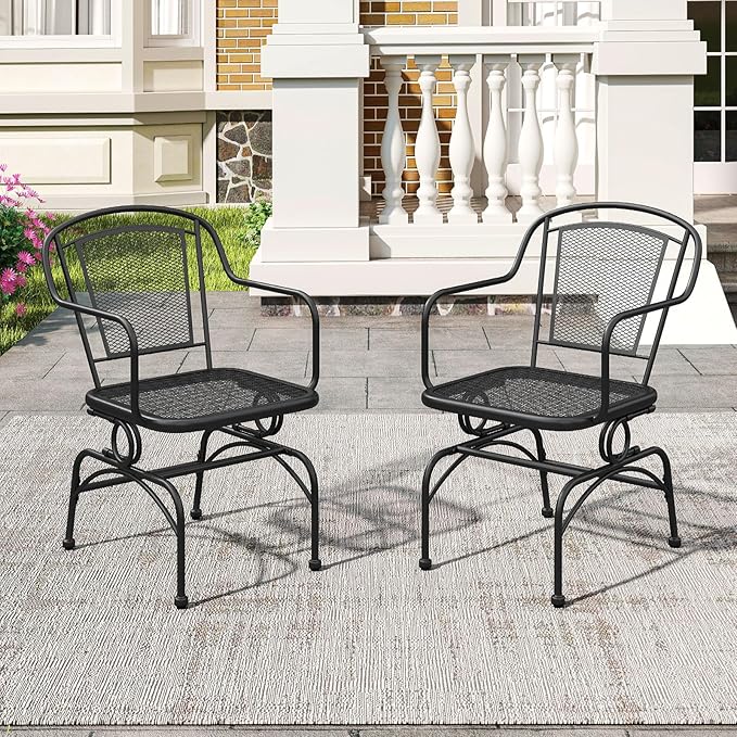 Tangkula Outdoor Rocking Chair Set of 2, Patio Rocker Chairs - Image 2