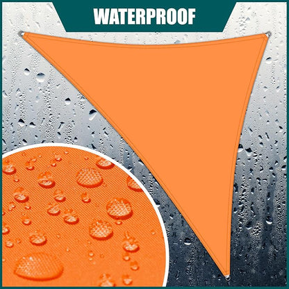 Royal Shade 5' x 7' x 8.6' Orange Triangle Waterproof Sun Shade Sail Order to - Image 2
