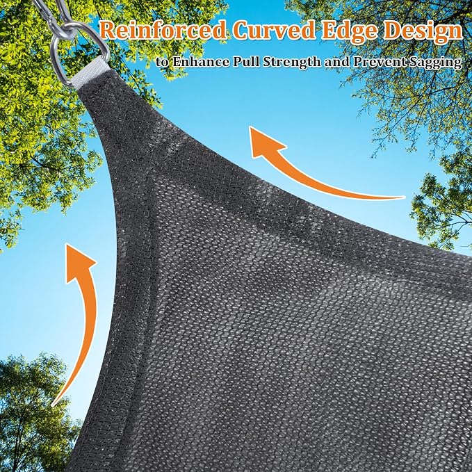 Shade&Beyond Custom Sun Shade Sail 18'x18'x18' Triangle Sun Sail Shades Patio - Image 5