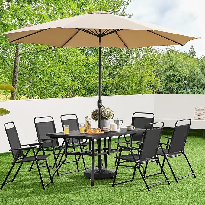 Yaheetech Outdoor Patio Chairs Set of 2, Folding Lawn Chair, no assembly - Image 6