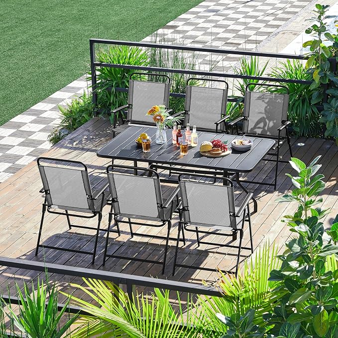 Yaheetech Outdoor Patio Chairs Set of 2, Folding Camping Chair, no assembly - Image 2