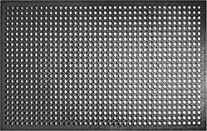 New Star Foodservice 533517 Commercial Grade Grease Resistant Anti-Fatigue Rubber Floor Mat, 36" x 60", Black