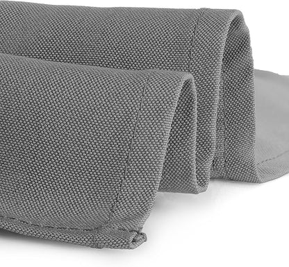 Gee Di Moda Rectangle Tablecloth - 90 x 132 Inch Charcoal Table Cloth for 6 Foot Tables with Floor-Length Drop - Heavy Duty Washable Fabric for Holiday Party, Dinner, Weddings & Baby Shower