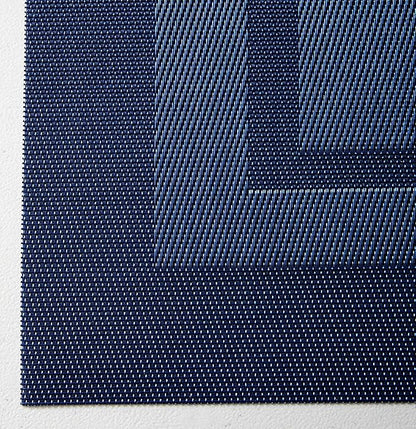 DII PVC Tabletop Collection Woven Indoor/Outdoor, Placemat Set, 13x17.25, Nautical Blue, 6 Piece