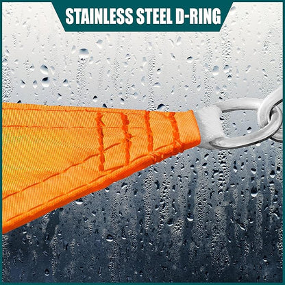 Royal Shade 13' x 24' x 27.3' Orange Triangle Waterproof Sun Shade Sail Order - Image 4