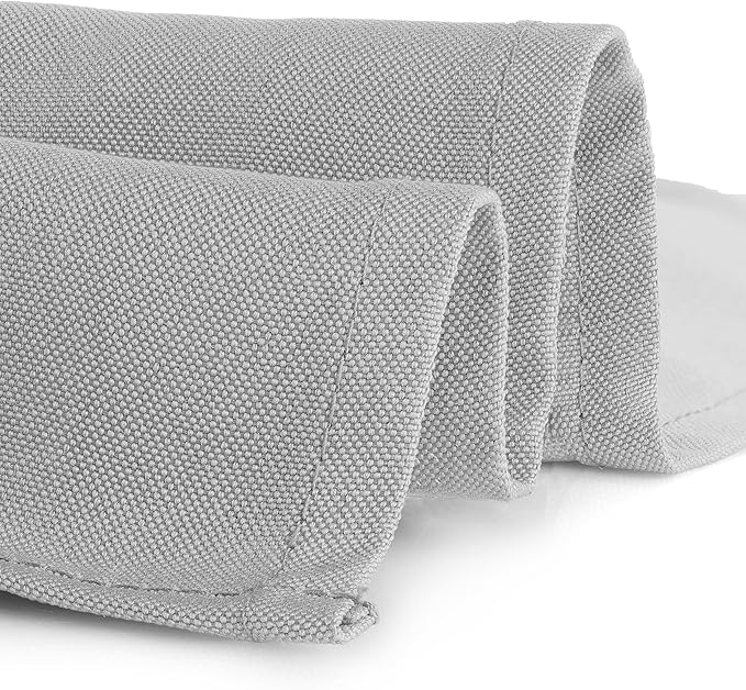 Gee Di Moda Rectangle Tablecloth - 90 x 156 Inch Silver Table Cloth for 8 Foot Tables with Floor-Length Drop - Heavy Duty Washable Fabric for Holiday Party, Dinner, Weddings & Baby Shower