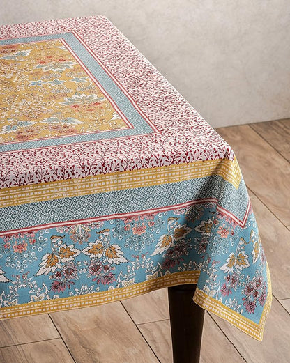 Maison d' Hermine Table Cloth Rectangle Table 100% Cotton 54 x 72 Inches Tablecloth Reusable Decorative Everyday Use for Dining Room, Farmhouse, Home, Party, Festive & Wedding Spring Summer - Marquise