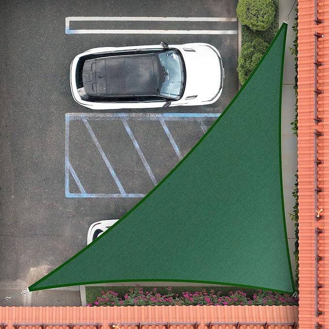 Royal Shade 13' x 15' x 19.8' Green Right Triangle Sun Shade Sail Order to Make by RoyalShade