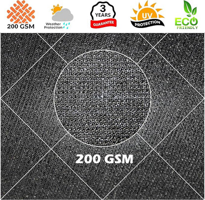 Royal Shade 17' x 19' Black Rectangle Square Sun Shade Sail Order to Make - Image 8