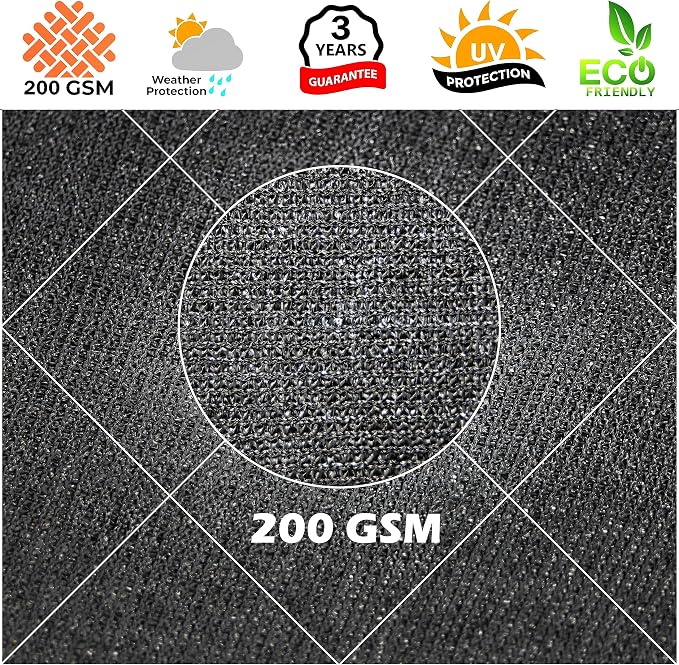 Royal Shade 14' x 24' Custom Size Black Rectangle Sunshade Sail - Image 8