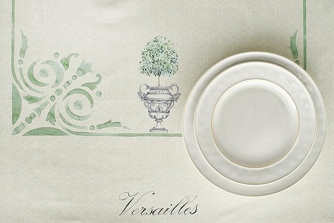 Maison d' Hermine Table Cloth Square Table 100% Cotton 60 x 60 Inches Tablecloth Reusable Decorative for Dining Room, Farmhouse, Home, Party, Festive & Wedding Spring Summer - Jardin Du Roy