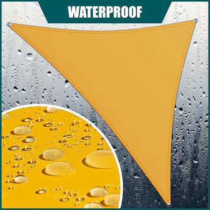 Royal Shade 13' x 16' x 20.6' Yellow Triangle Waterproof Sun Shade Sail Order - Image 2