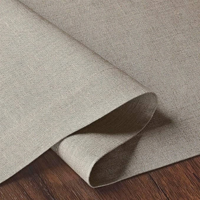 D'Moksha Homes Linen Natural Table Runner 48 Inches - 100% Pure Linen Small Table Runner 14 x 48 Inch for Coffee Tables, Dresser, Valentines, Holiday - Machine Washable