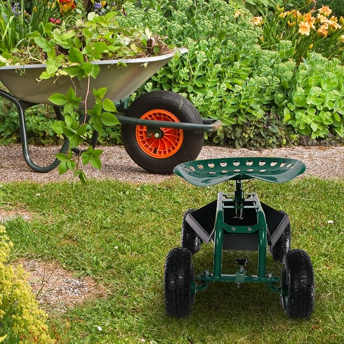 Sunnydaze Rolling Garden Cart - Image 6