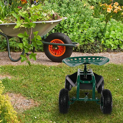 Sunnydaze Rolling Garden Cart - Image 6
