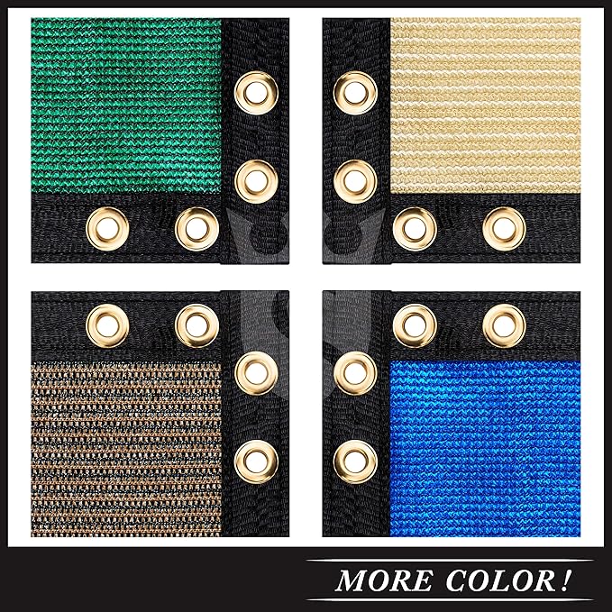 Royal Shade Custom Size 4' x 49' Brown Fence Privacy Screen Windscreen Cover Netting Mesh Fabric Cloth - Cable Zip Ties Included (We Make Custom Size)