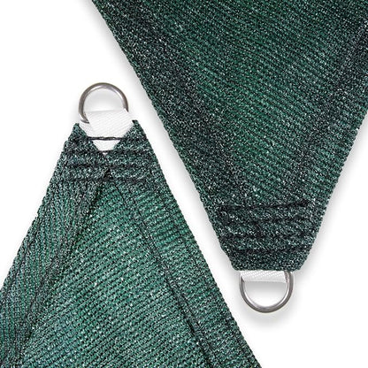 Amgo Custom Size 6' x 11' x 12.5' Green Right Triangle Sun Shade Sail UPF50+ - Image 8