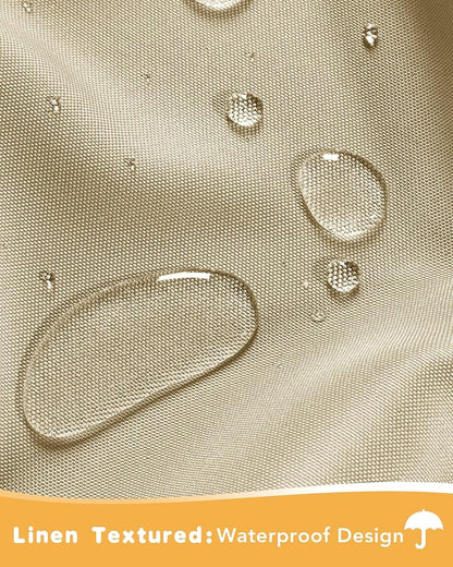 Extra Wide Outdoor Curtains for Patio Waterproof 4 Pcs 110x84 Inch Cream | - Image 2