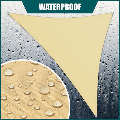 Royal Shade 6' x 6' x 8.5' Beige Triangle Waterproof Sun Shade Sail Order to - Image 2