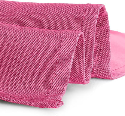 Gee Di Moda Rectangle Tablecloth - 90 x 132 Inch Fuchsia Table Cloth for 6 Foot Tables with Floor-Length Drop - Heavy Duty Washable Fabric for Holiday Party, Dinner, Weddings & Baby Shower