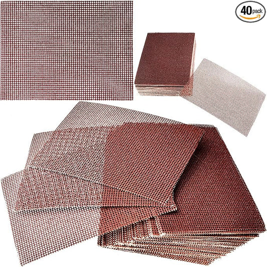 Avant Grub Pro-Grade Grill Screens 40 Pack. Scrub Away Burnt-On Grease & Carbon. Abrasive Mesh Resists Clogging & Wont Damage Cast Iron Cooktops, Restaurant Grills & Stainless Steel Flat Tops.