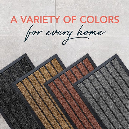 ubdyo Extra Durable Door Mat - Dirt Trapping Outdoor Welcome Mats - Non-Slip Outdoor Indoor Entrance - Low Profile Front Doormat (32" x 20", Bright Burgundy)