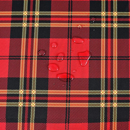 Tartan Waterproof Christmas Plaid Tablecloth Fabric - Red Oblong 52x70 Inch Classic Buffalo Tartan Festive Table Cloth for Indoor Use - New Year Tabletop Cover for Dinner, BBQs, and Parties