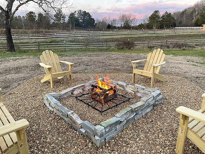 SteelFreak Heavy Duty Square Wheel Fire Pit Grate - Made in The USA (20 x 20 Inch)
