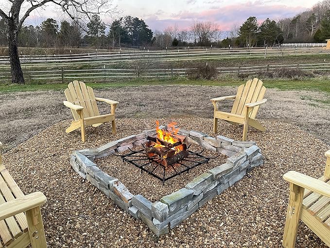 SteelFreak Heavy Duty Square Wheel Fire Pit Grate - Made in The USA (36 x 36 Inch)