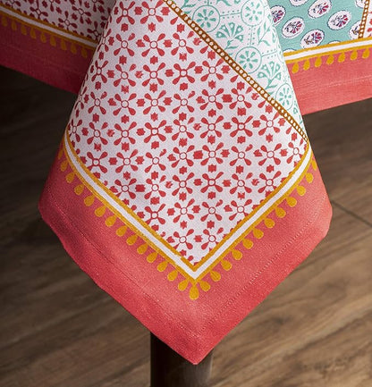Maison d' Hermine Table Cloth Rectangle Table 100% Cotton 60 x 120 Inches Tablecloth Reusable Decorative Everyday Use for Dining Room, Farmhouse, Home Party, Festive & Wedding Spring Summer - Provence