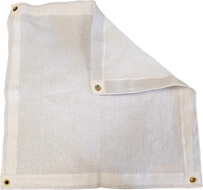 10 Ft. x 50 Ft. White Privacy Shade Mesh Tarp