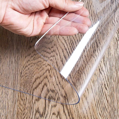 Clear Table Protector 29 x 59 Inch, 1.5mm Thick Plastic Table Cover, Waterproof PVC Clear Table Cover Protector, Desk Protector Mat, Writing Desk Pad for Desktop, Coffee & Dining Room Table