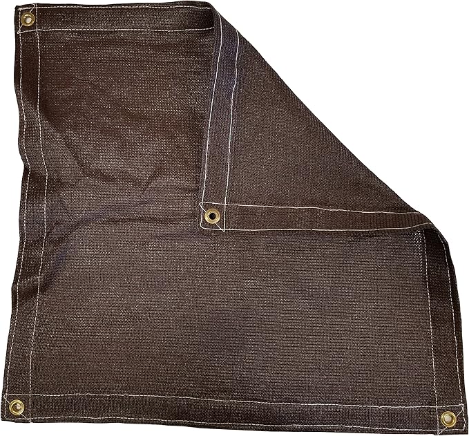 8 Ft. x 15 Ft. Brown Privacy Shade Mesh Tarp